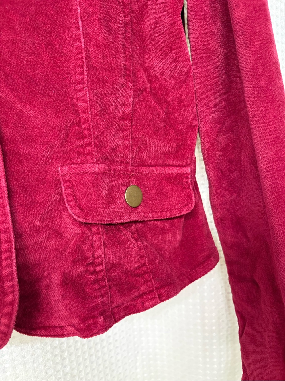 Red Rover Y2K Raspberry Velvet Fitted Blazer Jacket - Picture 4 of 8